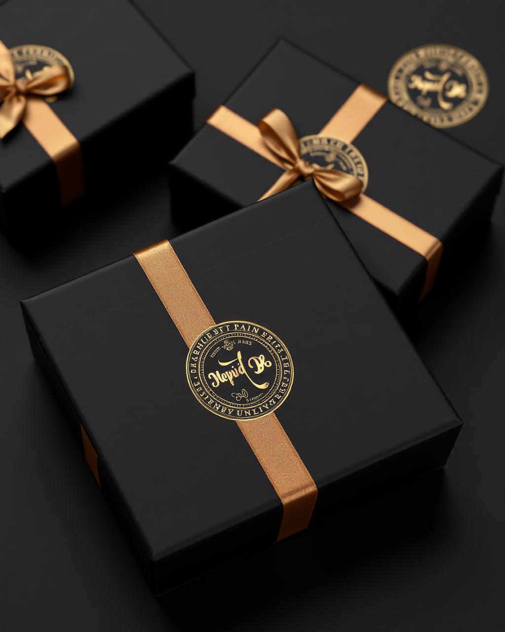 Luxury black and gold packaging
