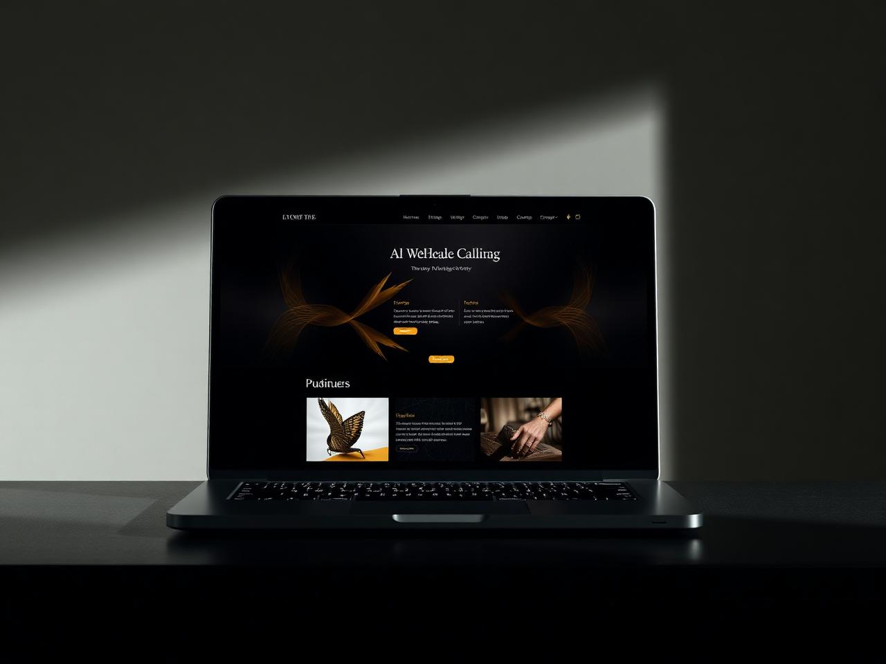 Website mockup on MacBook